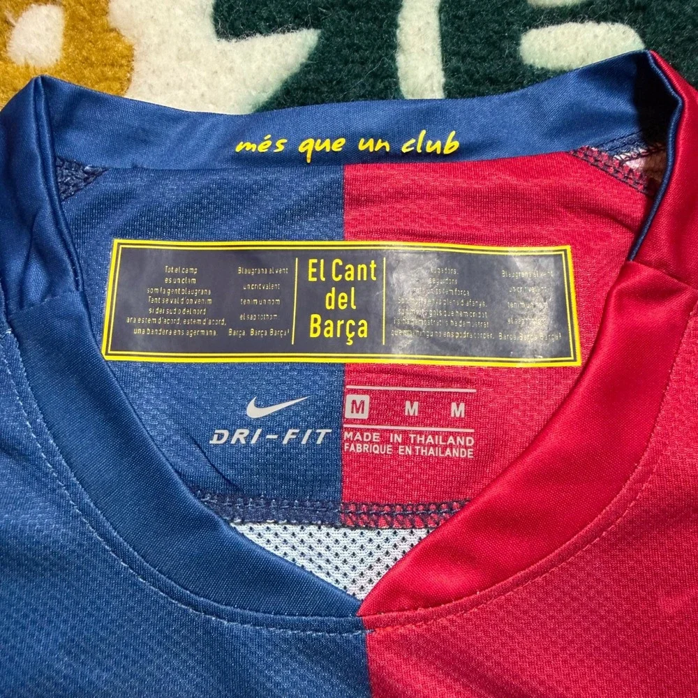 Nike FC Barcelona 2009 Champions League Final Roma Messi 10 Jersey Blue Red M